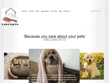 Tablet Screenshot of pawssalons.com